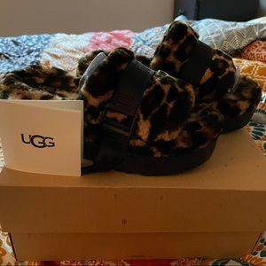 NIB UGG Fluffita Platform Slides in “Panther Print!”